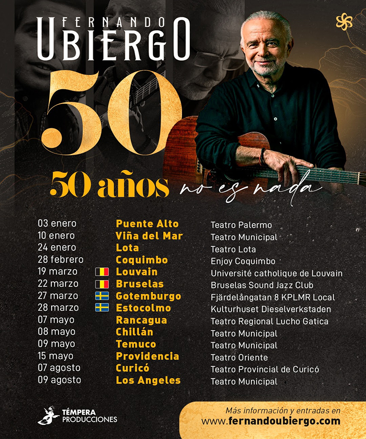 Fernando Ubiergo – Gira 50 años no es nada 2026
